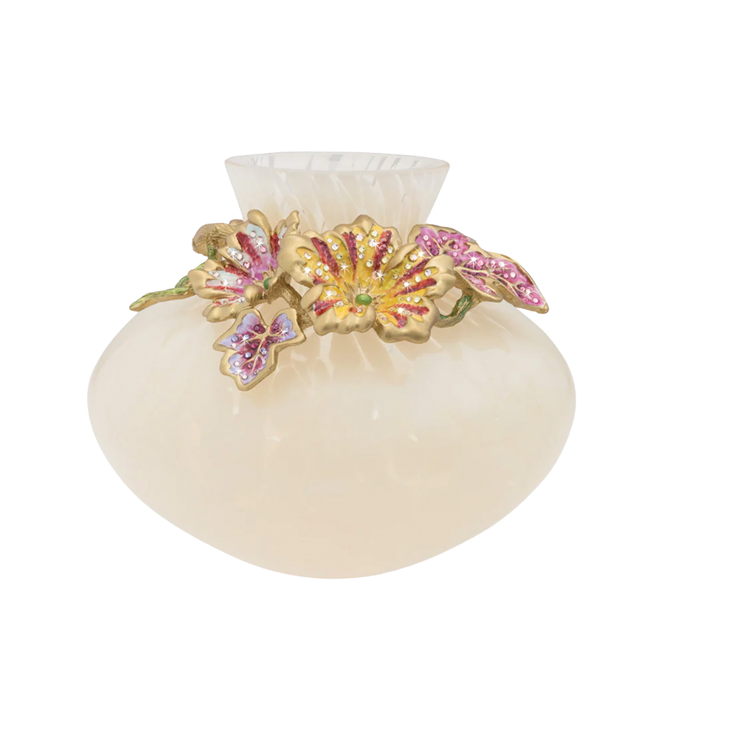 Jay Strongwater Holland Leaf & Flower Vase