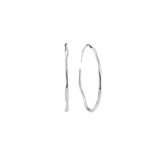 'Classico' Large Squiggle Hoop Earrings