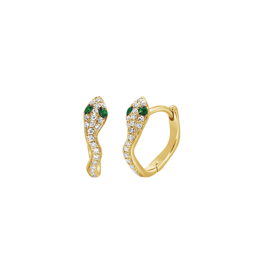 Squiggle Snake Hoop Earrings