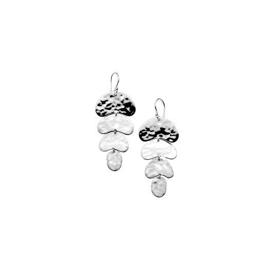 'Classico' Crinkle Shape Small 4-Tier Earrings
