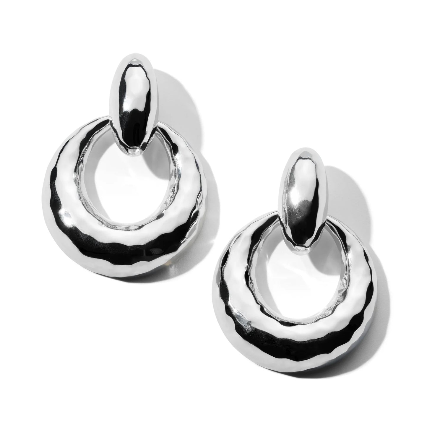 Classico Chunky Doorknocker Drop Earrings in Sterling Silver