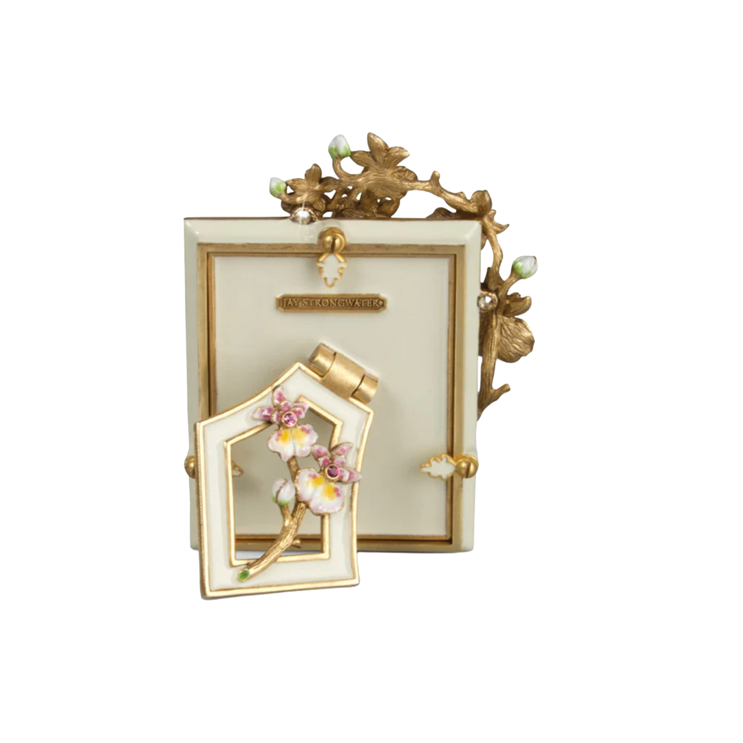 Jay Strongwater 3 X 4 Kelsey Orchid Flora Frame