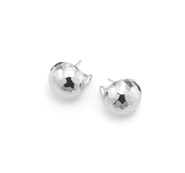 Silver Classico Pinball Stud Earrings