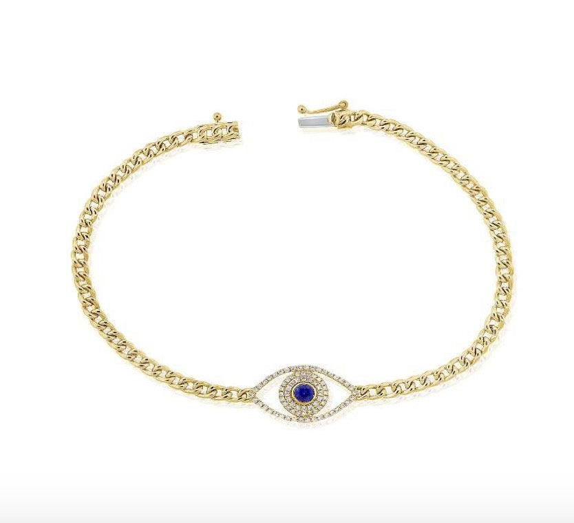 Evil Eye Curb Link Bracelet