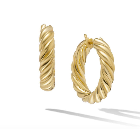 DY Madison® Chain Necklace in Sterling Silver with 18K Yellow Gold, 11mm