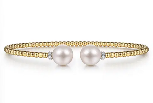 GABRIEL & CO 14KY BUJUKAN 8.5MM FRESH WATER CULTURED PEARL W...