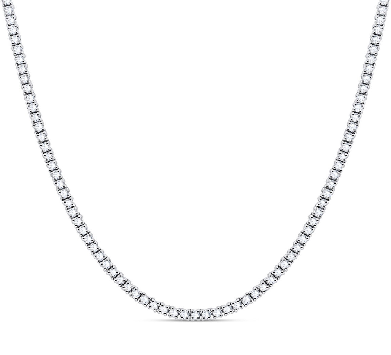 162-Stone Diamond Tennis Necklace