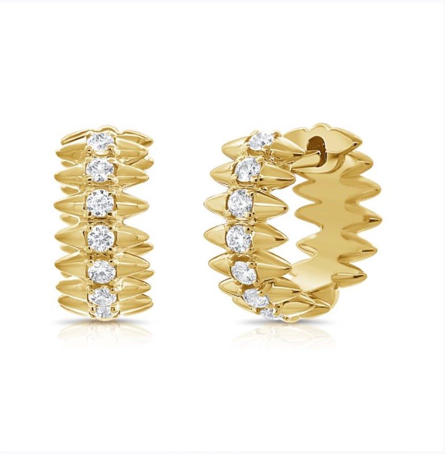 Diamond Spike Hoops