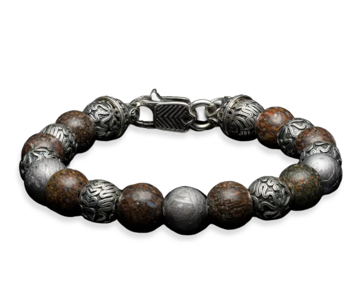Impact Bracelet with Meteorite