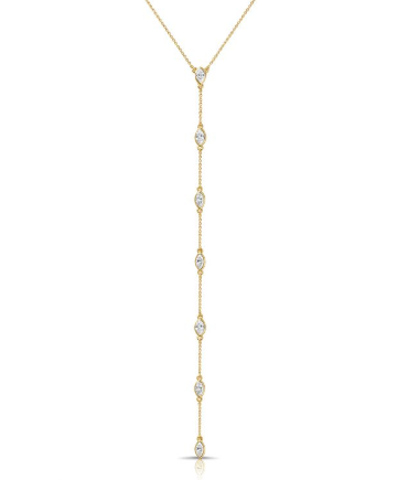 7-Stone Diamond Lariat Necklace