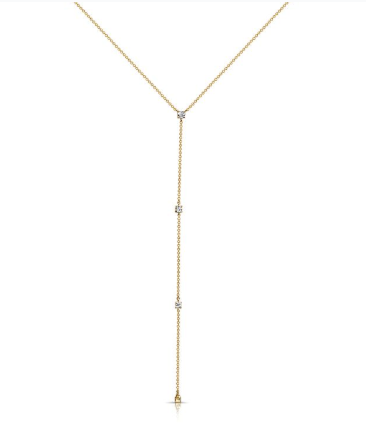 Prong Set Diamond Lariat Necklace