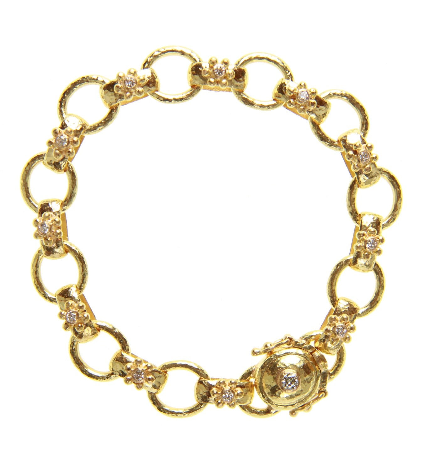 Diamond Daisy Link Bracelet