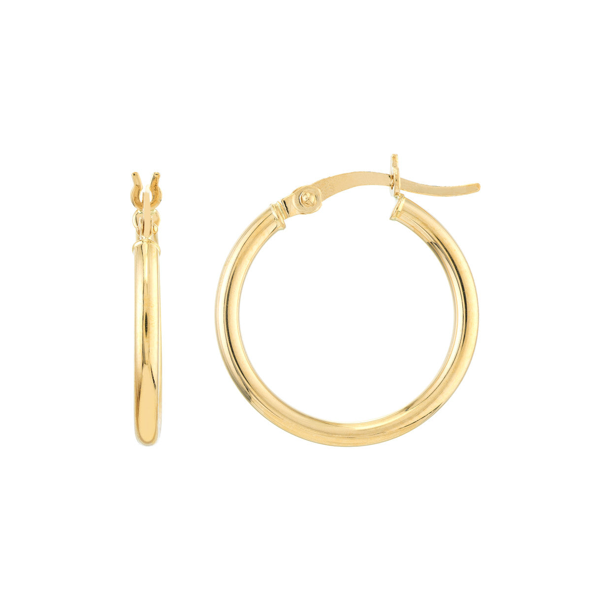 20mm Lightweight Hoop Earrings in Yellow Gold