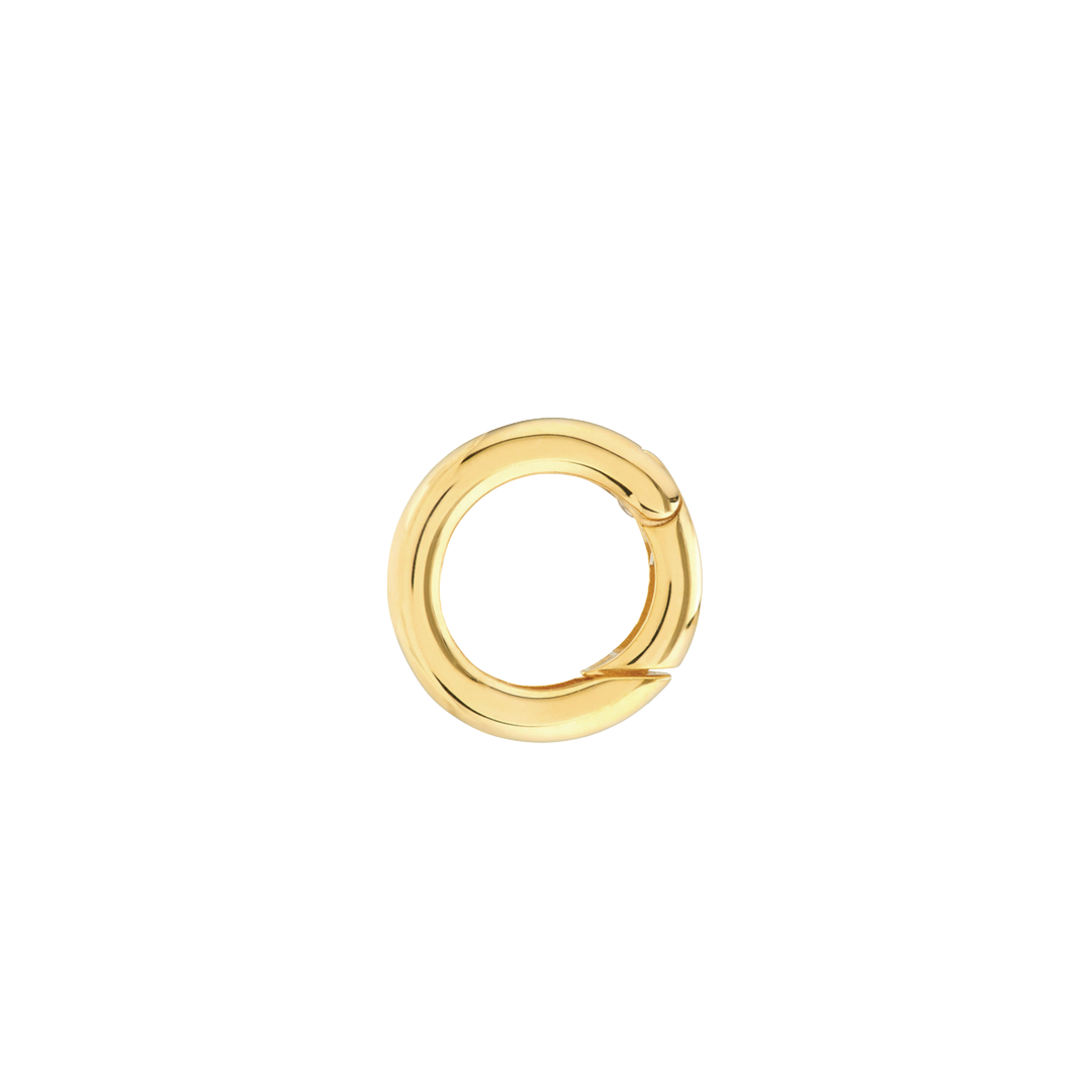 Round Push Lock in Yellow Gold