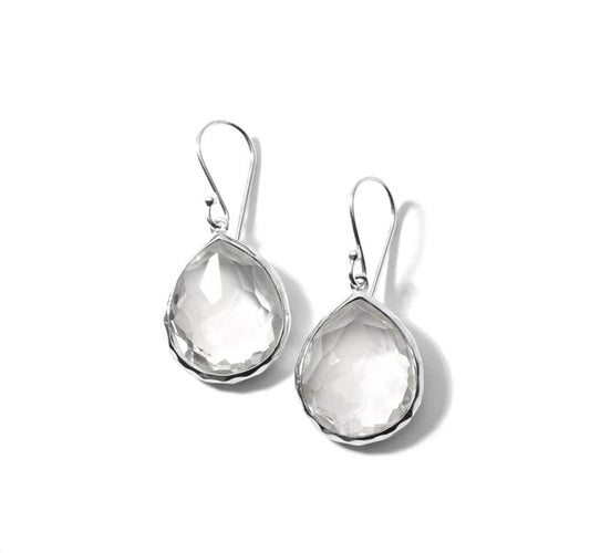 Silver Rock Candy Teardrop Earrings in Rock Crystal