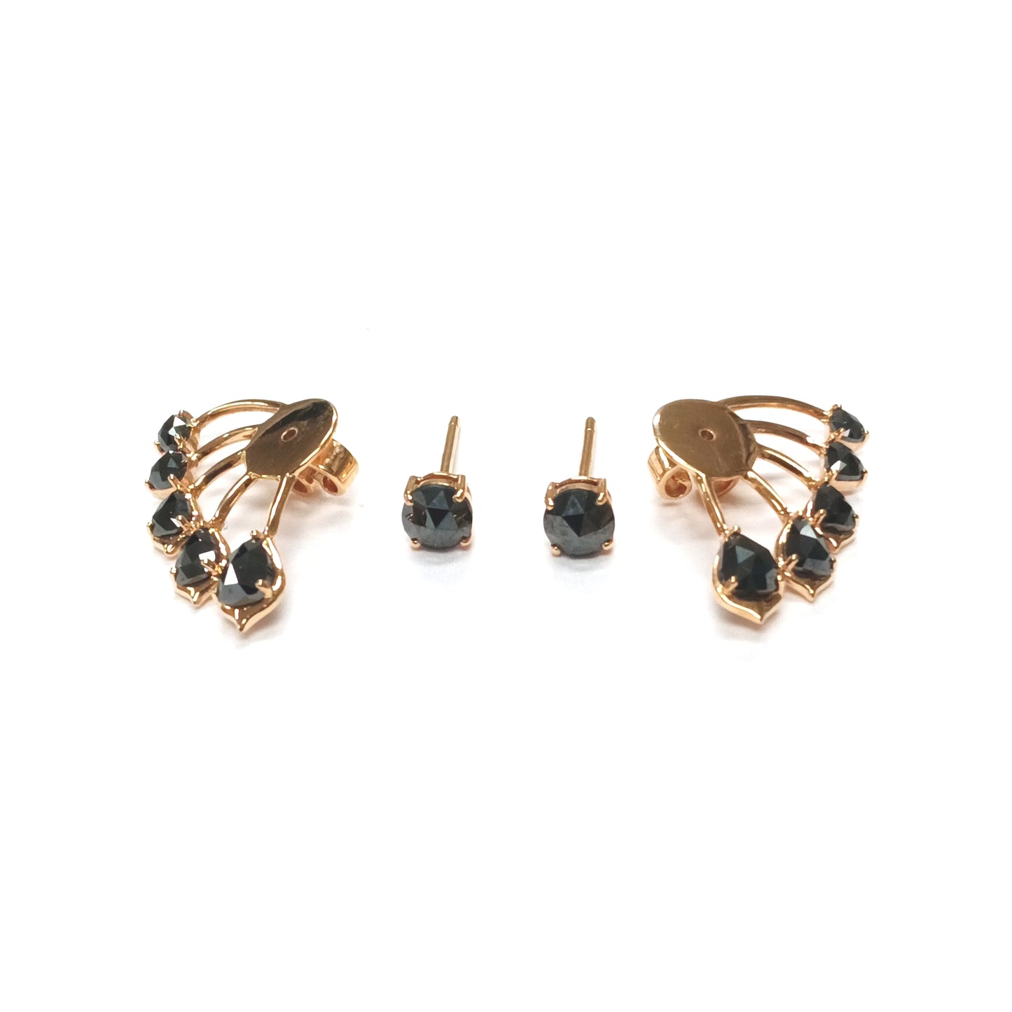 Black Diamond Stud Earrings and Jackets