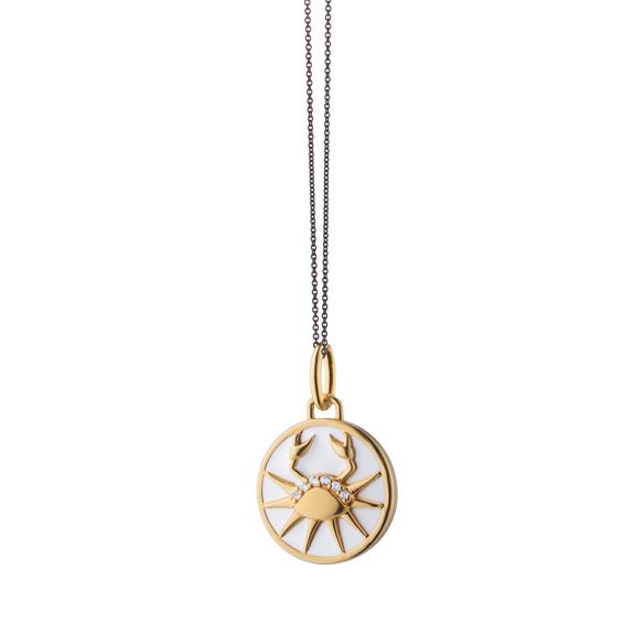 Vermeil Cancer Horoscope Charm Necklace