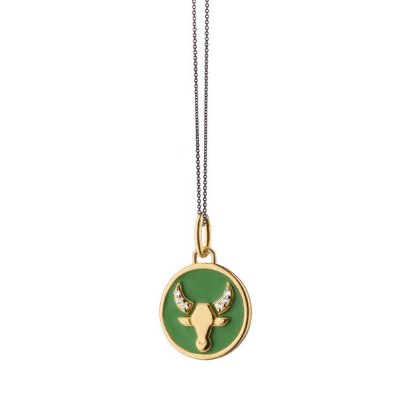 Taurus Horoscope Charm Necklace