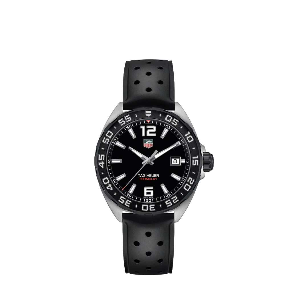 41mm Formula 1 Watch with Black Dial & Strap
