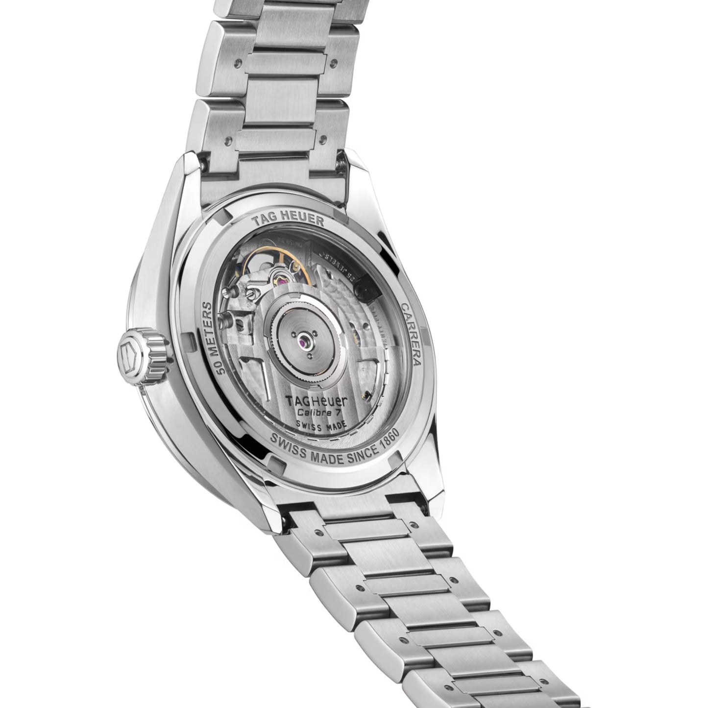 TAG HEUER STNLS 36MM CARRERA DATE AUTOMATIC WATCH WITH SNAIL...