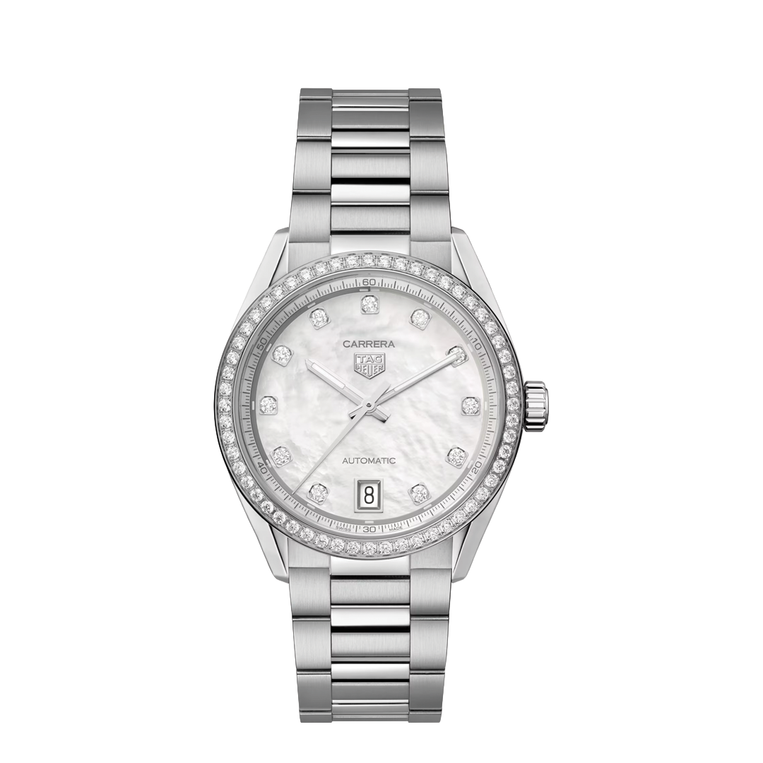36mm Carrera Women's Watch with Diamond Bezel