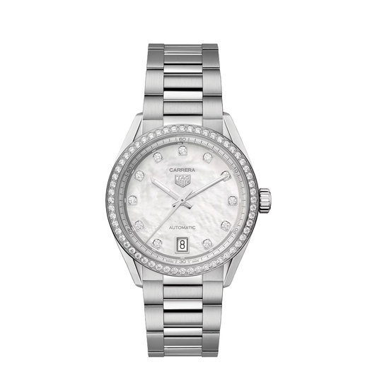 36mm Carrera Women's Watch with Diamond Bezel