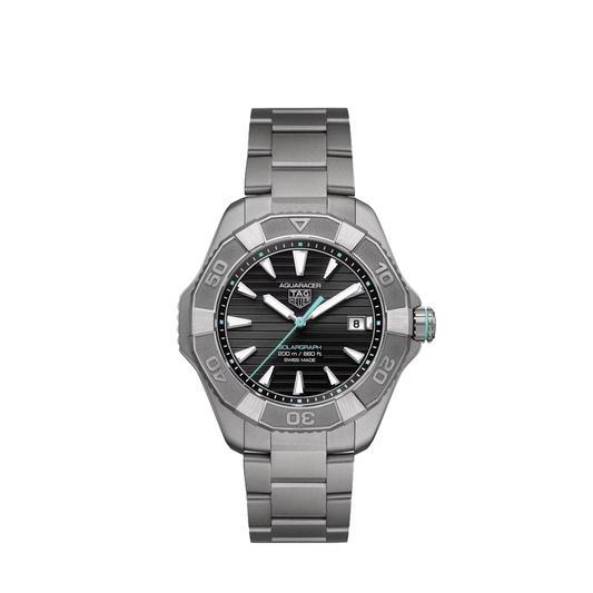 40mm Aquaracer Solargraph Watch with Black Dial