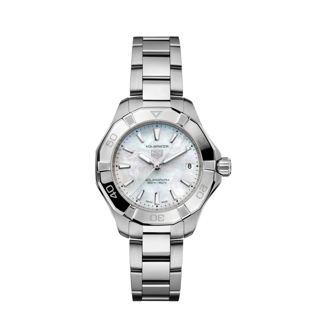 34mm Aquaracer Solargraph 200 with Mother of Pearl Dial
