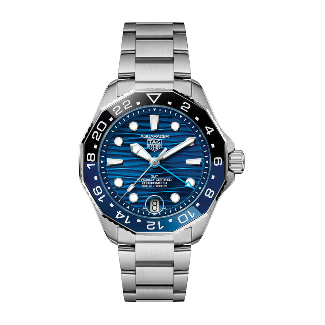 42mm Aquaracer 300 GMT Watch with Blue Dial