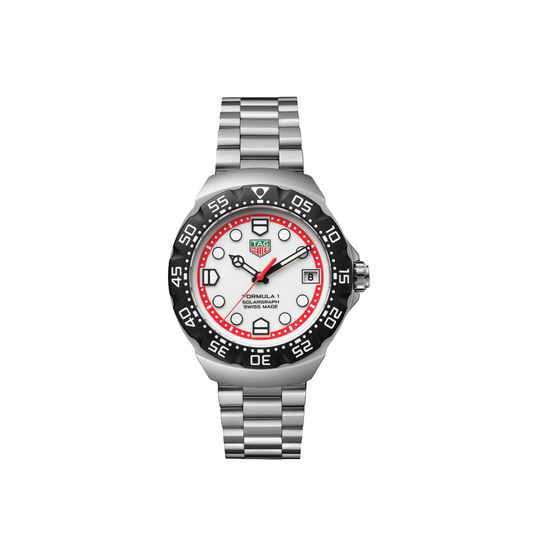 38mm Formula 1 Solargraph Watch with White Opalin Dial