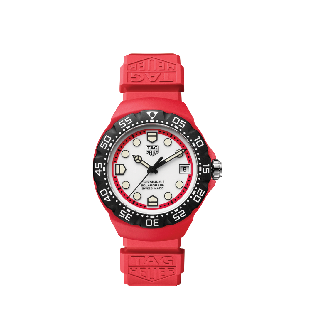 38mm Formula 1 Solargraph Watch with Red Strap
