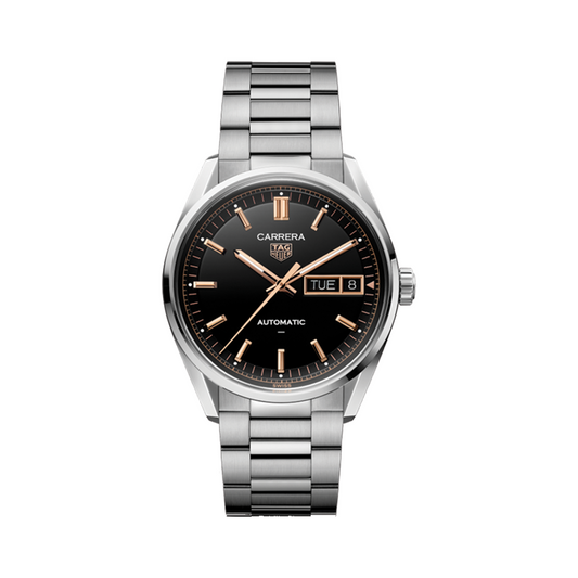 41mm Carrera Day-Date Automatic Watch with 18K Rose Gold Accents