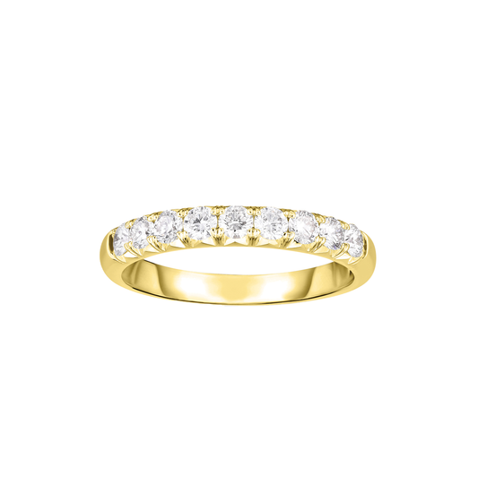 14k Yellow Gold French Cut 9 Stone Band