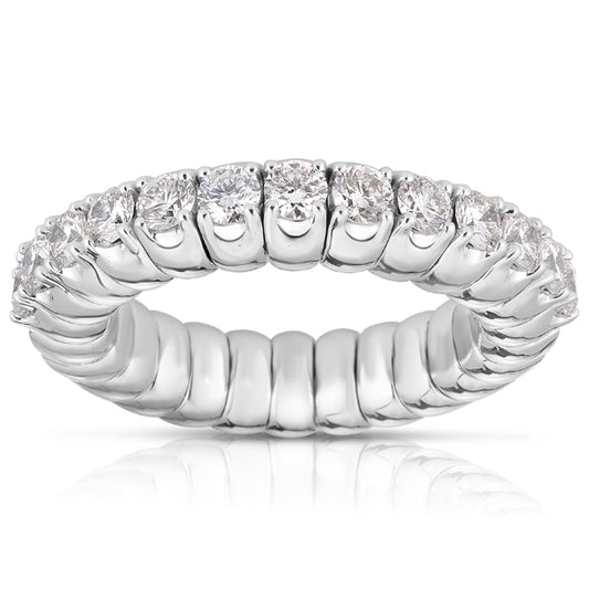 Halfway Prong Set Stretch Diamond Band