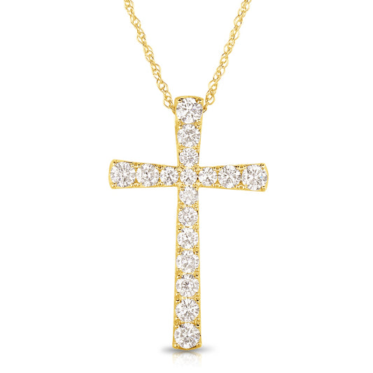 Flared Cross Pendant Necklace