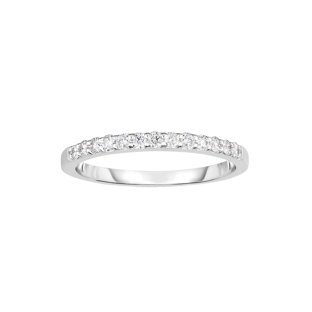 13-Stone Diamond Band in White Gold