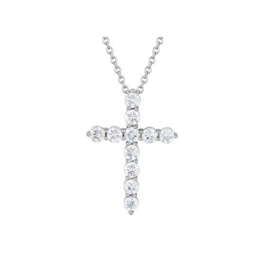 Diamond Cross Pendant, 2.0ctw