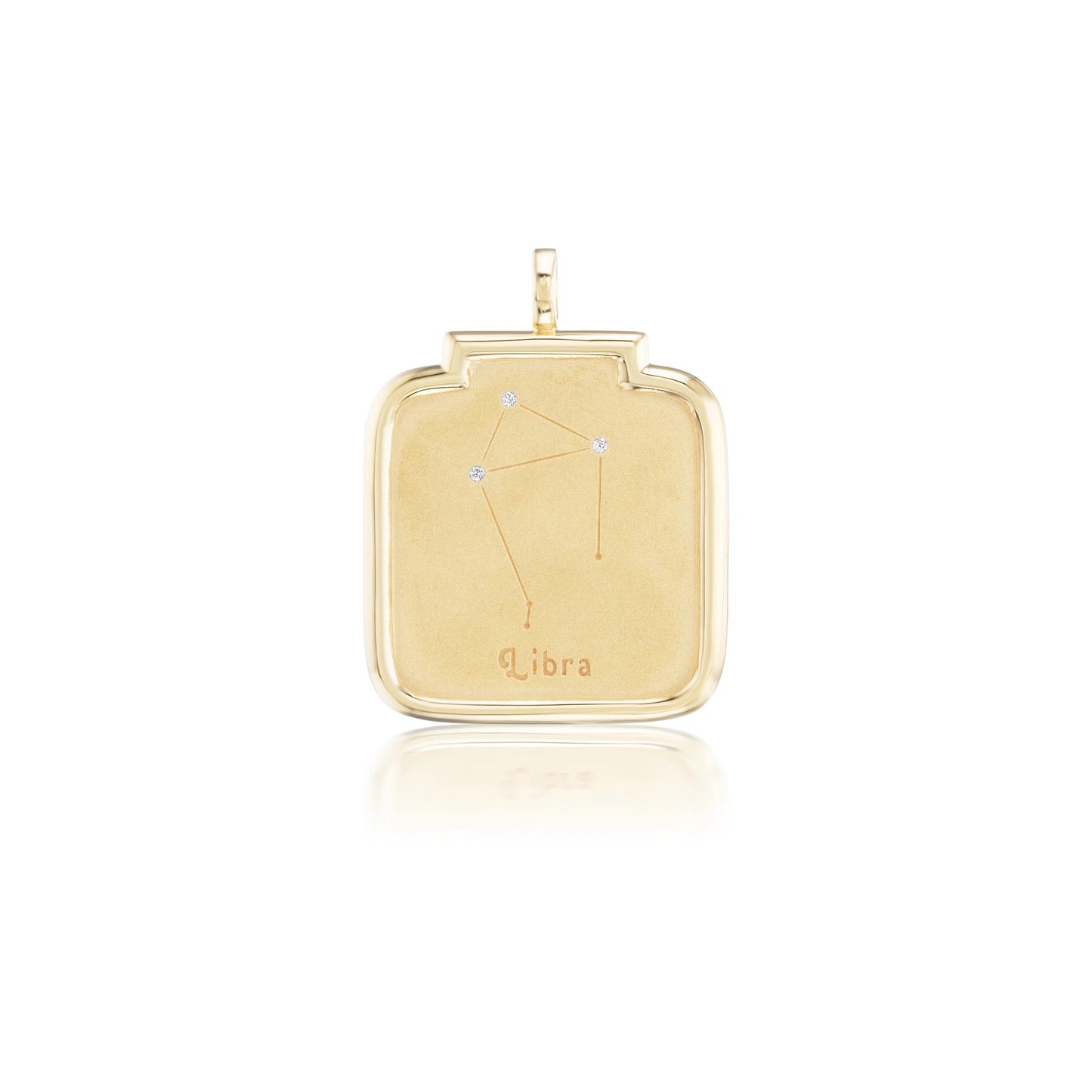 Libra Zodiac Pendant with Diamonds