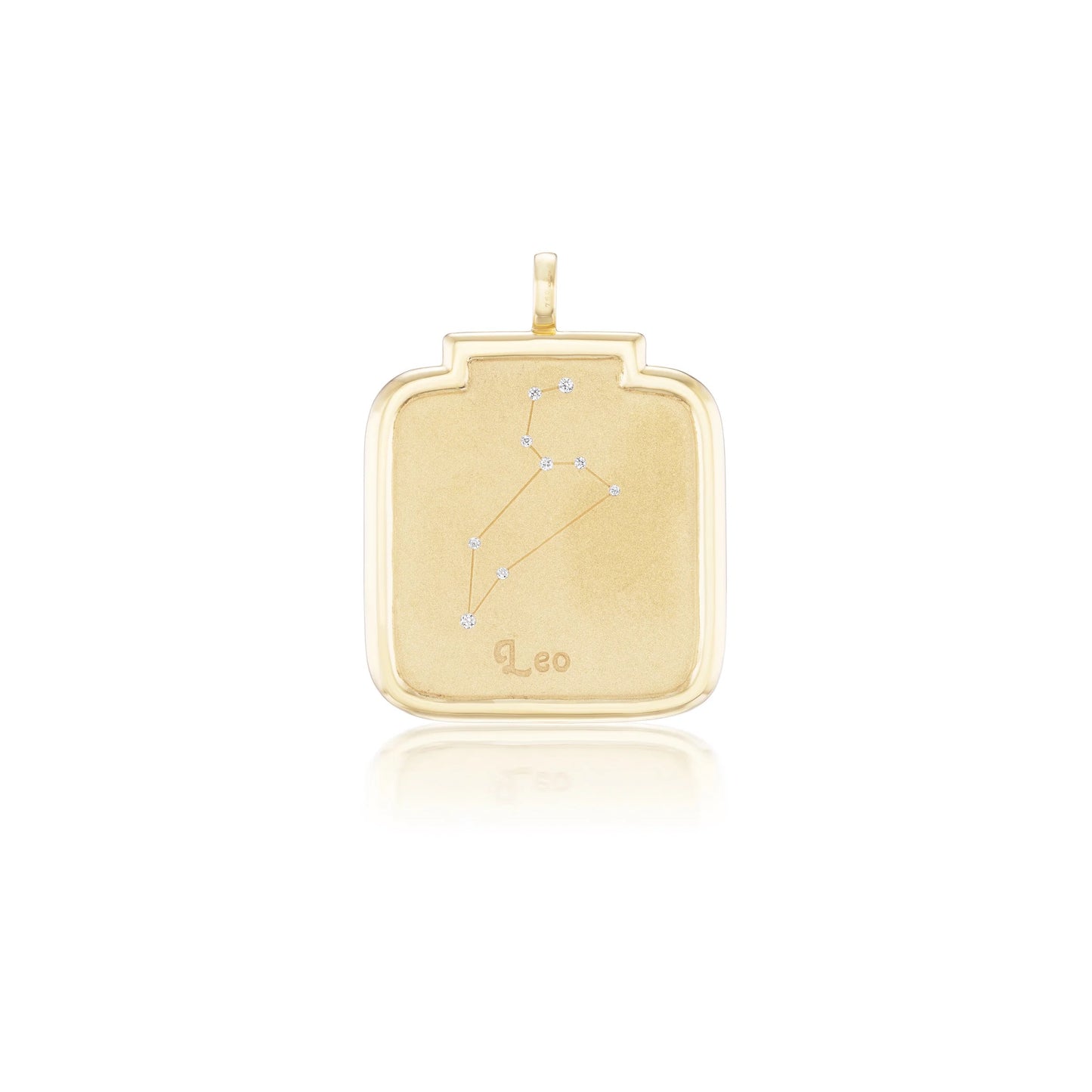 Leo Zodiac Pendant with Diamonds