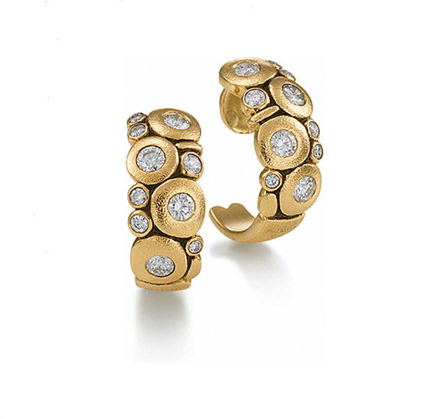 18k Gold Diamond Candy Earrings