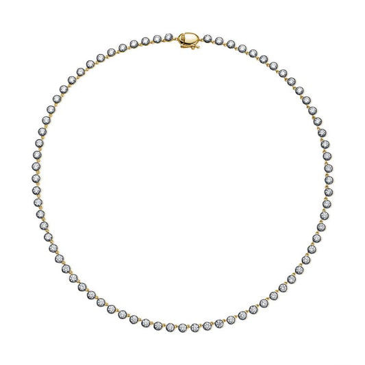 Diamond Line Necklace with Black Rhodium