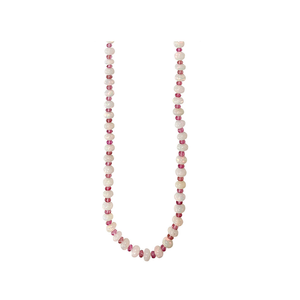 Beyond Opal & Rubellite Beaded Necklace