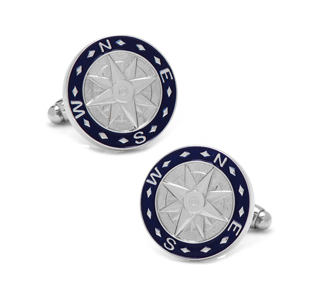 Blue Compass Cufflinks