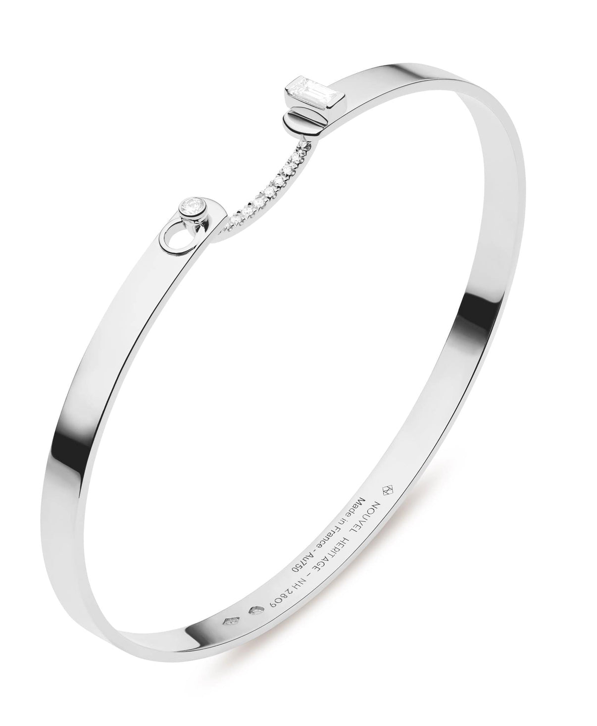 'Dinner Date' Bangle in White Gold