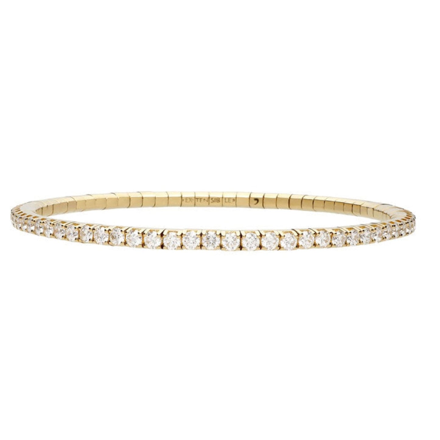 Diamond Stretch Tennis Bracelet in 18K Yellow Gold