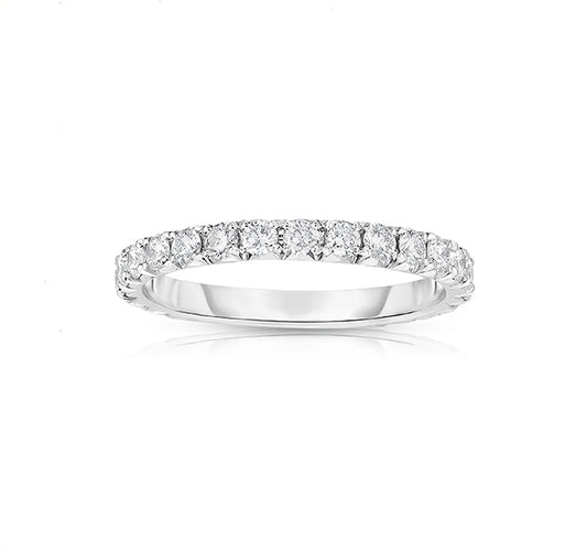 Platinum Eternity French Cut Diamond Band