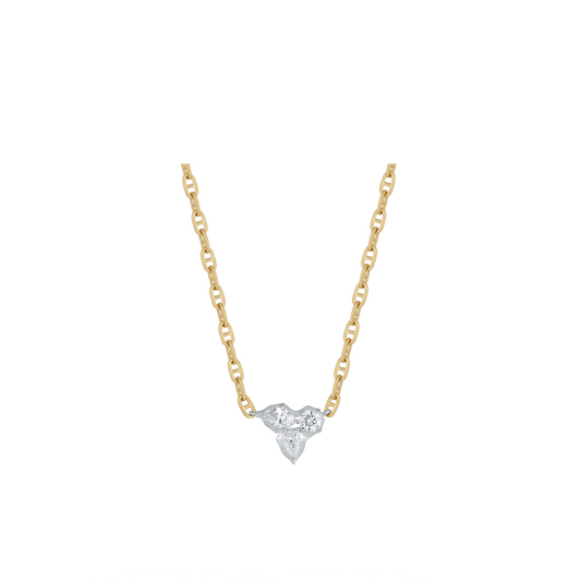 Poppy Two-Tone Pendant Necklace with Diamonds