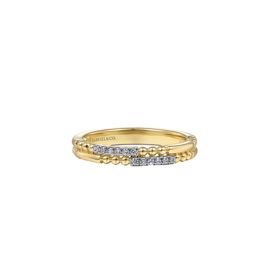 2 Row Diamond Stackable Ring