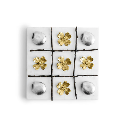 Marble & Dogwood Tic Tac Toe Set