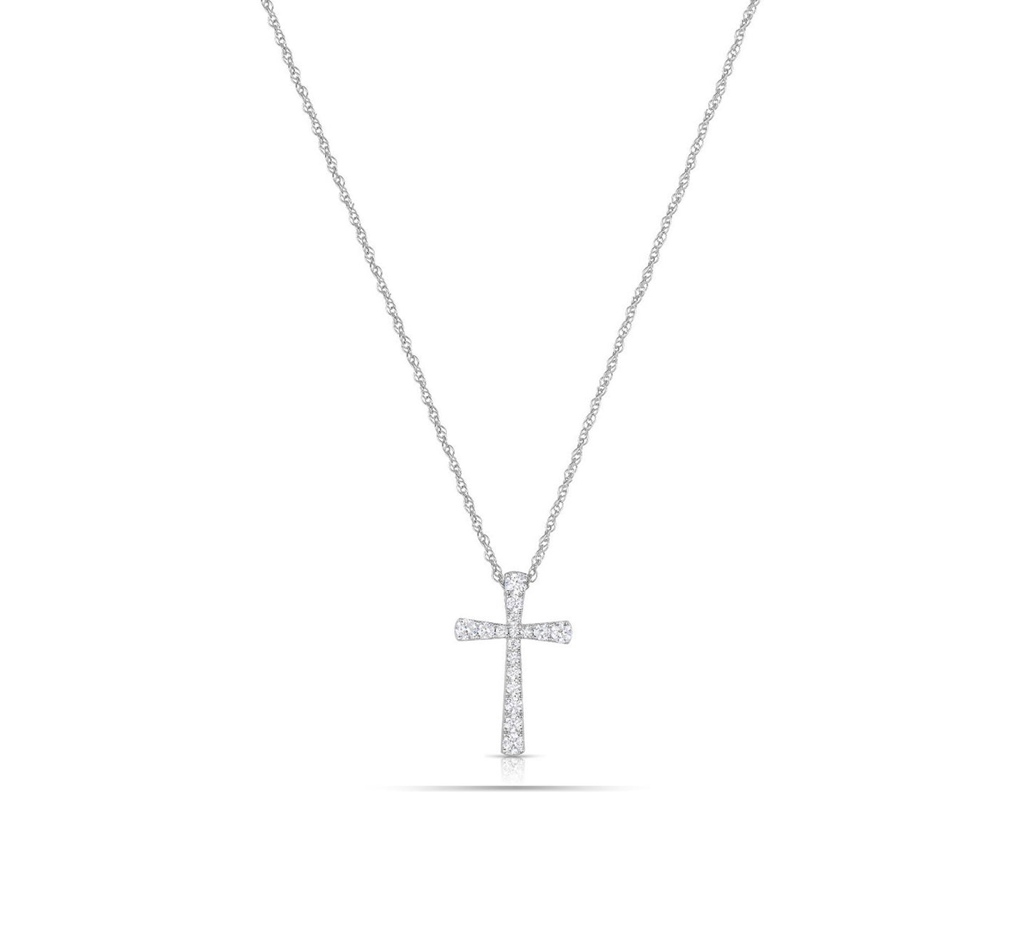 Flared Cross Pendant Necklace